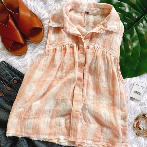 Free People Tops - Free People Button Down Tank